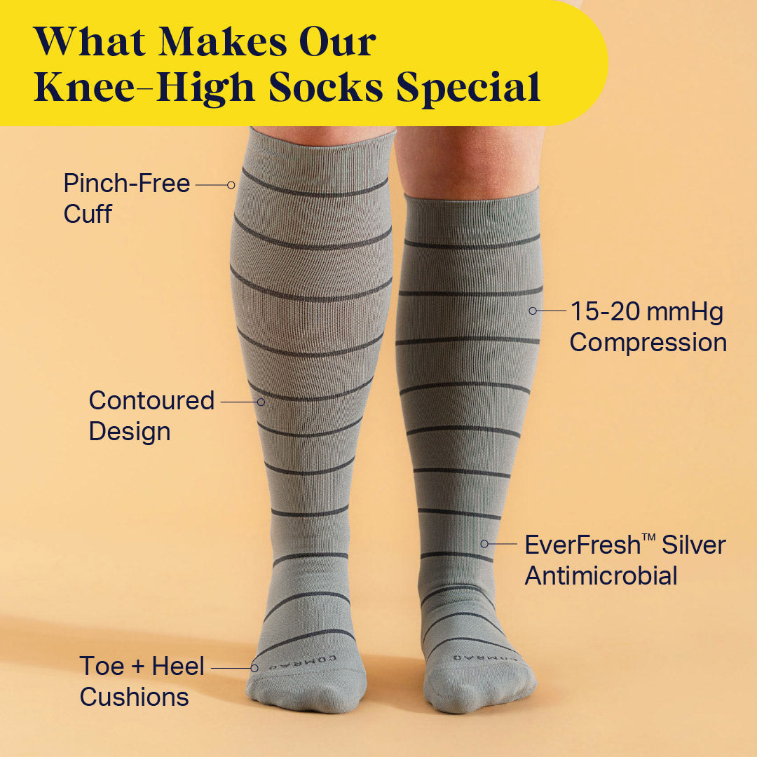 Comrad Knee-High Compression Socks – Stripes
