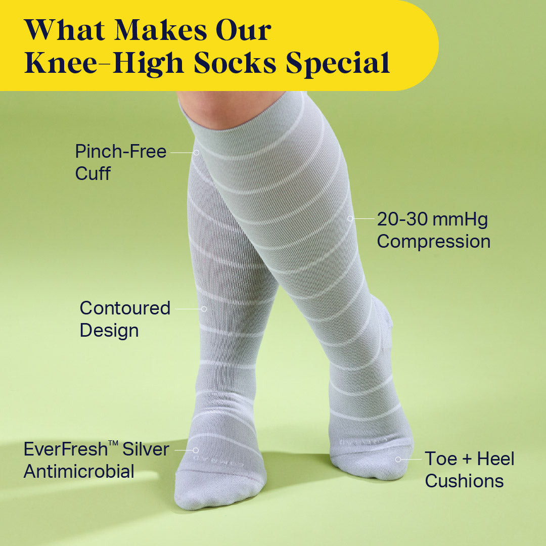 Comrad Knee-High Compression Socks – Stripes (20-30 mmHg)