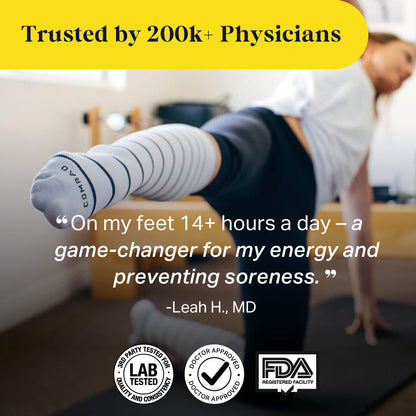 Comrad Knee-High Compression Socks - Stripes (20-30 mmHg)