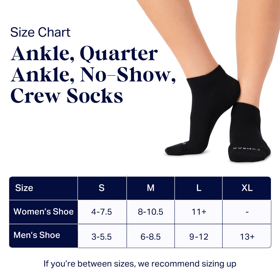 Comrad Combed Cotton No Show Socks - 3 Pack
