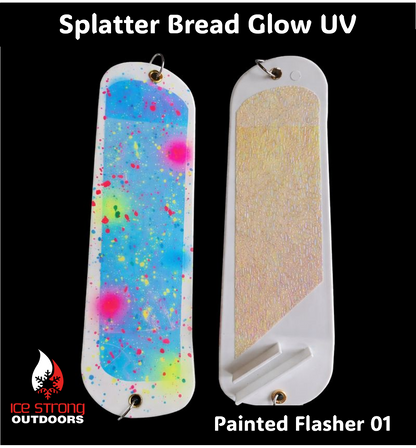 Ice Strong Outdoors - 8.5" Dual Fin Flasher Series - Painted Glow/UV Series - NEW 2026!