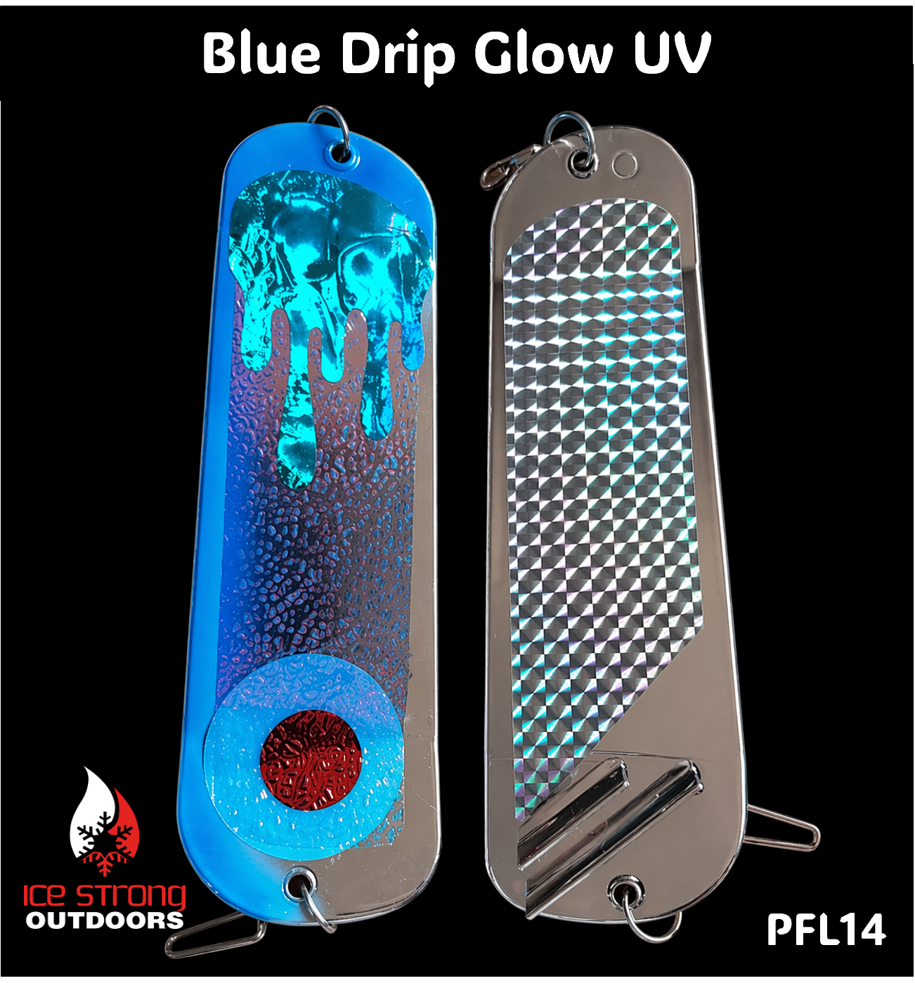 Ice Strong Outdoors - 8.5" Dual Fin Flasher Series - Painted Glow/UV Series - NEW 2026!