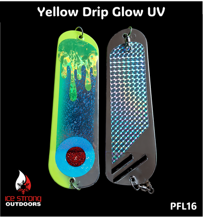 Ice Strong Outdoors - 8.5" Dual Fin Flasher Series - Painted Glow/UV Series - NEW 2026!