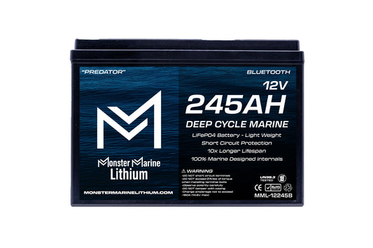 Monster Marine Lithium 12V 245AH DEEP CYCLE MARINE LITHIUM - "PREDATOR"
