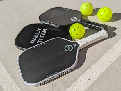 Rally Titan Pickleball Titan Pro Control | 16MM | T700 Titan Carbon Friction Surface | Textured Surface | Black