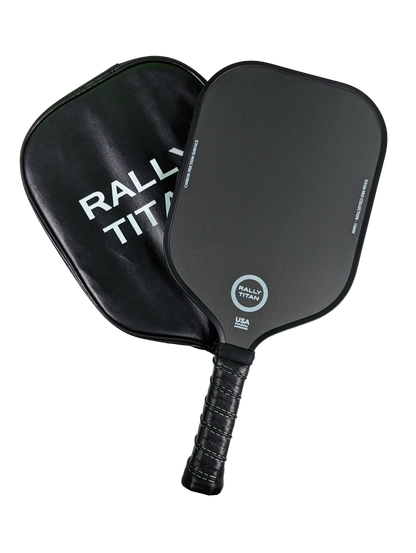 Rally Titan Pickleball Titan Pro Control | 16MM | T700 Titan Carbon Friction Surface | Textured Surface | Black