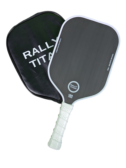 Rally Titan Pickleball Titan Pro Control | 16MM | T700 Titan Carbon Friction Surface | Textured Surface | White