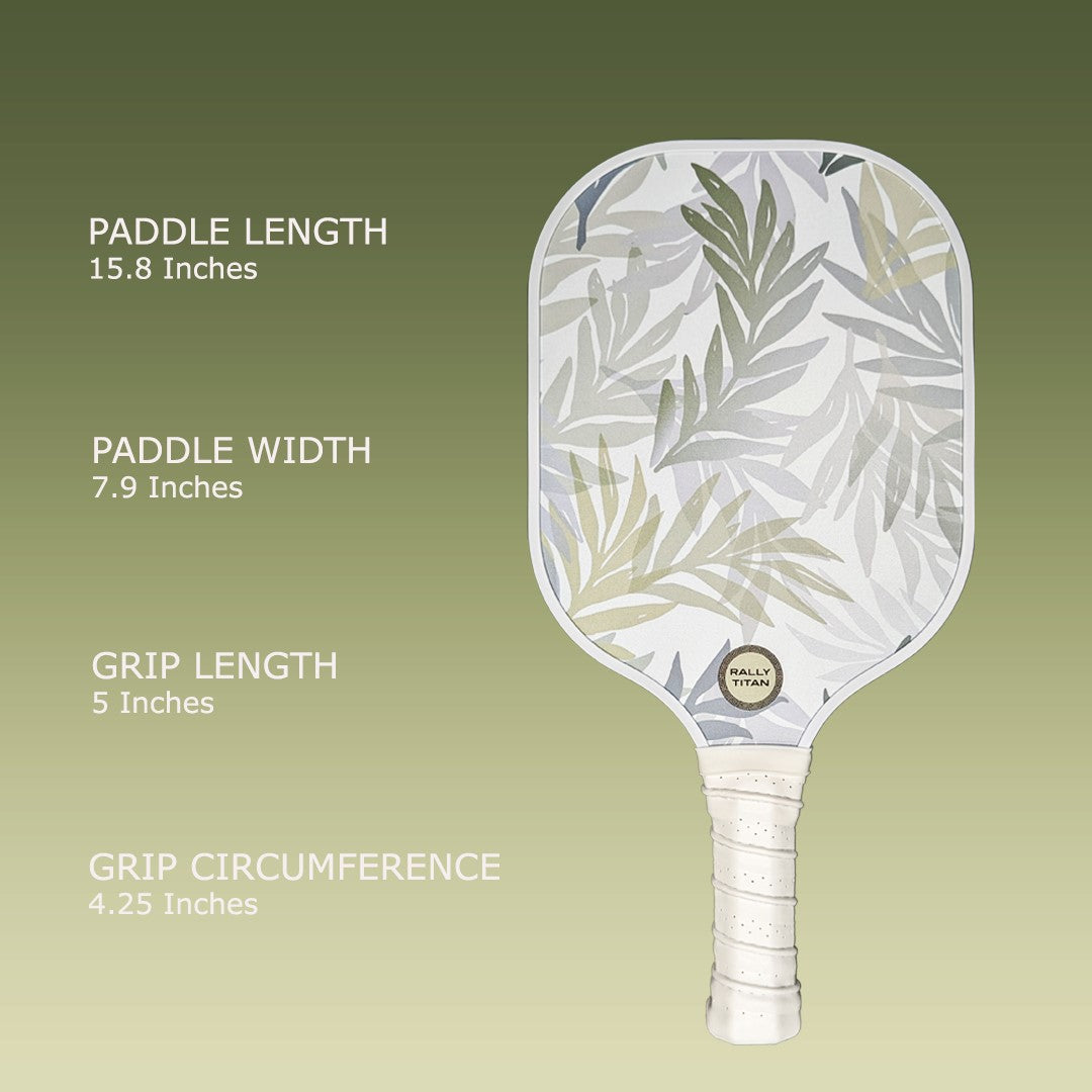 Rally Titan Pickleball Olive | 10MM | T300 Textured Carbon Fiber Surface