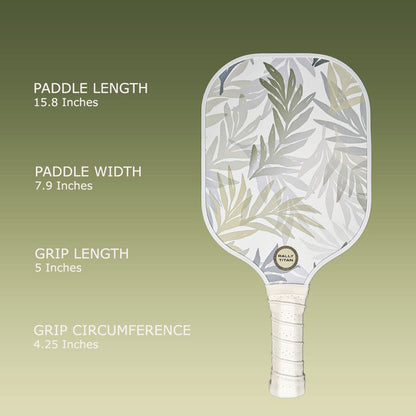 Rally Titan Pickleball Olive | 10MM | T300 Textured Carbon Fiber Surface