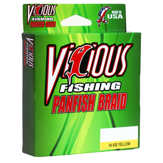Vicious Panfish Hi-Vis Yellow Braid - 5 Lb Test