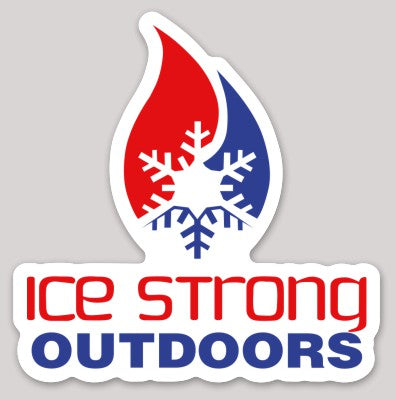 Ice Strong Outdoors Patriotic Die Cut Sticker 8"