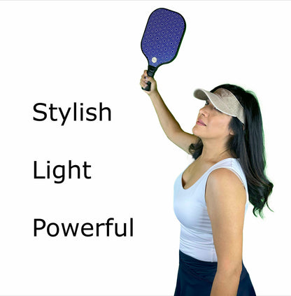 Rally Titan Pickleball Blue Hex | 10MM | T300 Textured Carbon Fiber Surface
