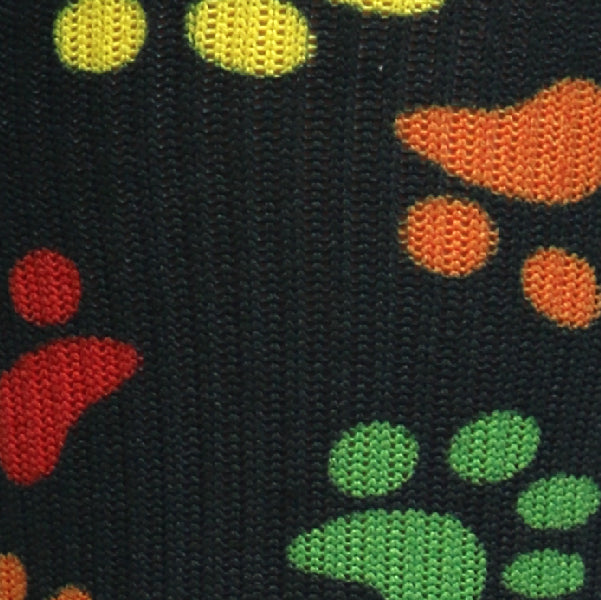 Crazy Compression Paw Prints Black - (Standard & Extra Wide)