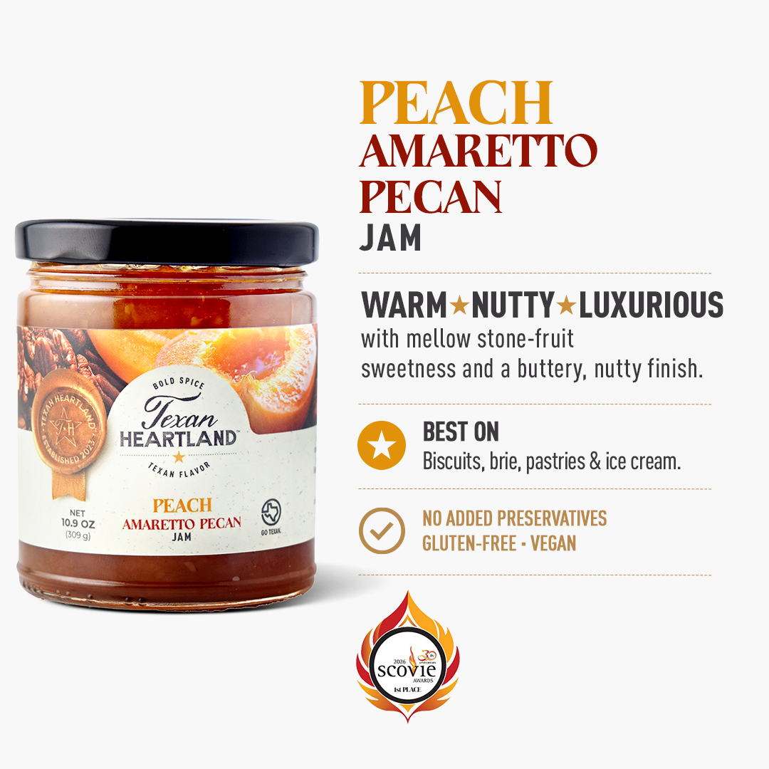 Texan Heartland Peach Amaretto Pecan Jam