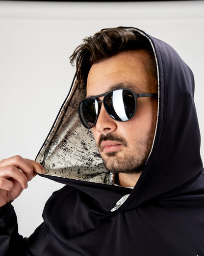 Pins and Aces Performance Golf Hoodie - White Noise