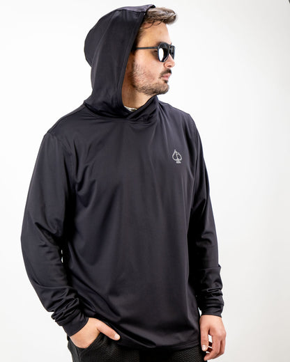 Pins and Aces Performance Golf Hoodie - White Noise