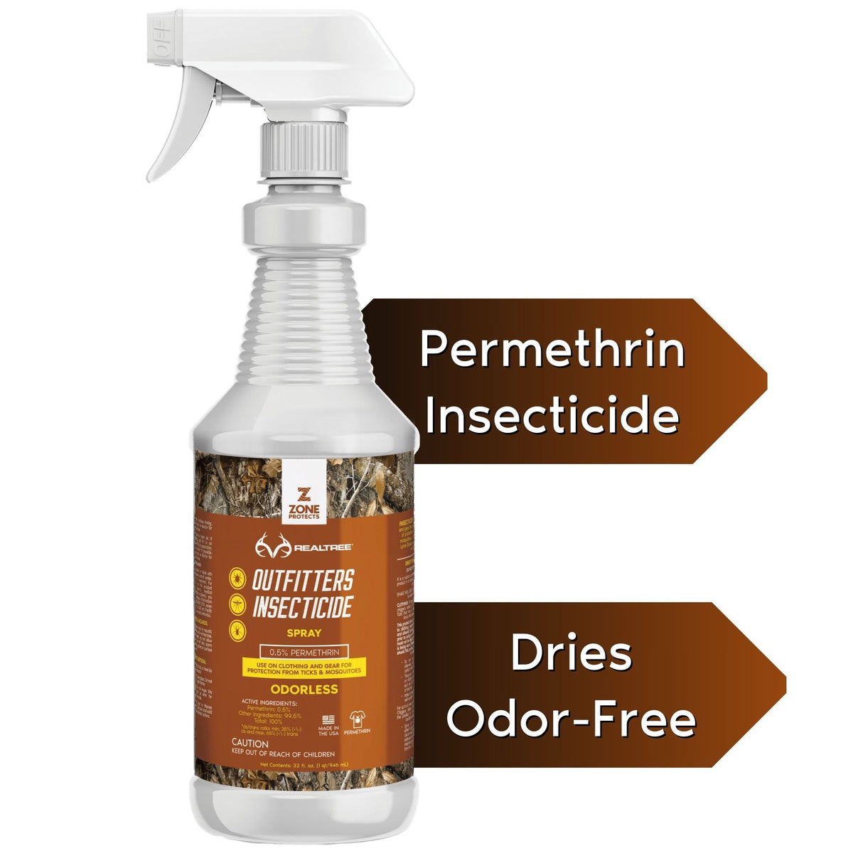 Zone Protects Realtree Outfitter's Permethrin Spray, 32oz