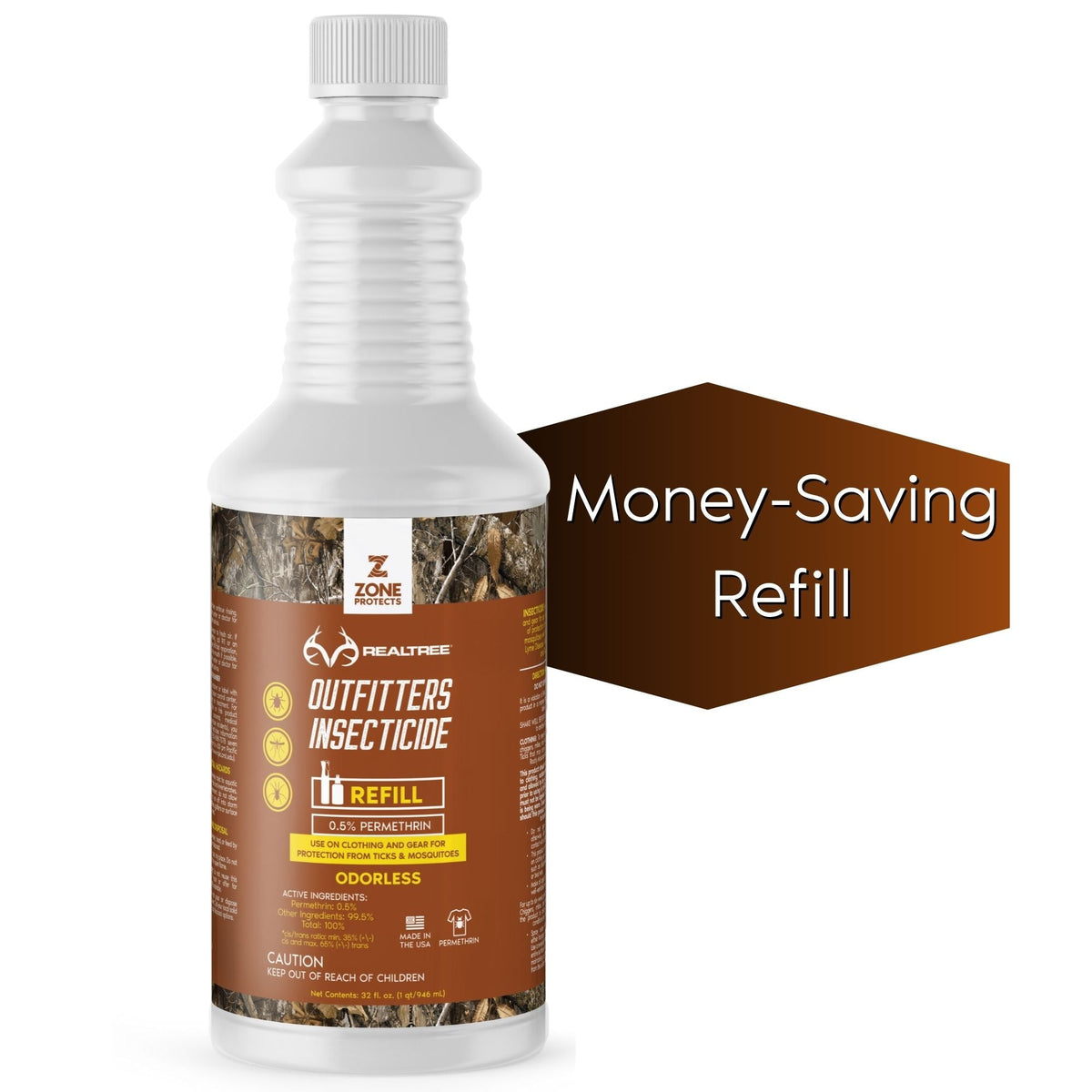 Zone Protects Realtree Outfitter's Permethrin Refill, 32oz