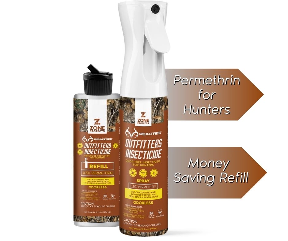Zone Protects Permethrin Insecticide; Realtree Outfitter's Permethrin Spray Bundle, Mistosol + Refill