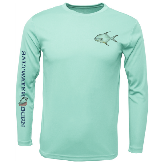 SK Permit on Chest Long Sleeve UPF 50+ Dry-Fit Shirt