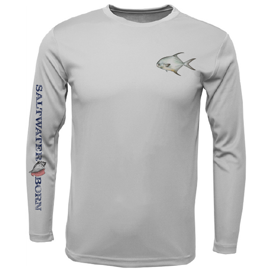Saltwater Born Clean Permit Long Sleeve UPF 50+ Dry-Fit Shirt