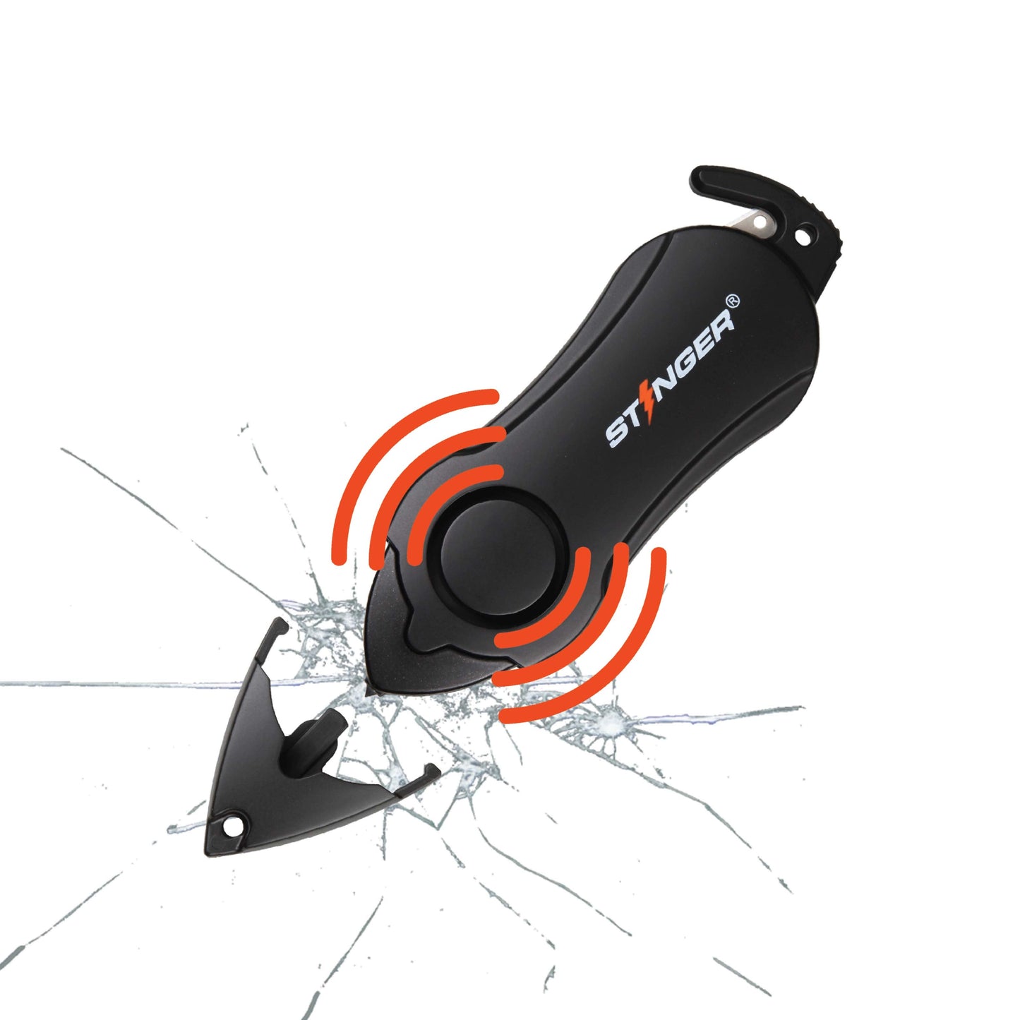 Stinger Survival Tools Personal Alarm Keychain Safety Emergency Tool (Black)