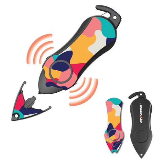 Stinger Survival Tools Personal Alarm Keychain Safety Emergency Tool (Colorful)