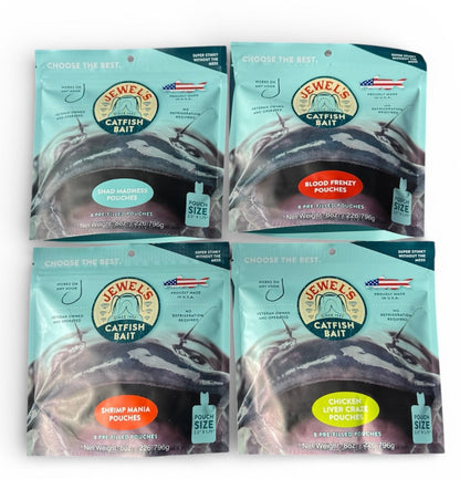 Jewels Catfish Bait Pouches - Variety Packs *4-PACKS*