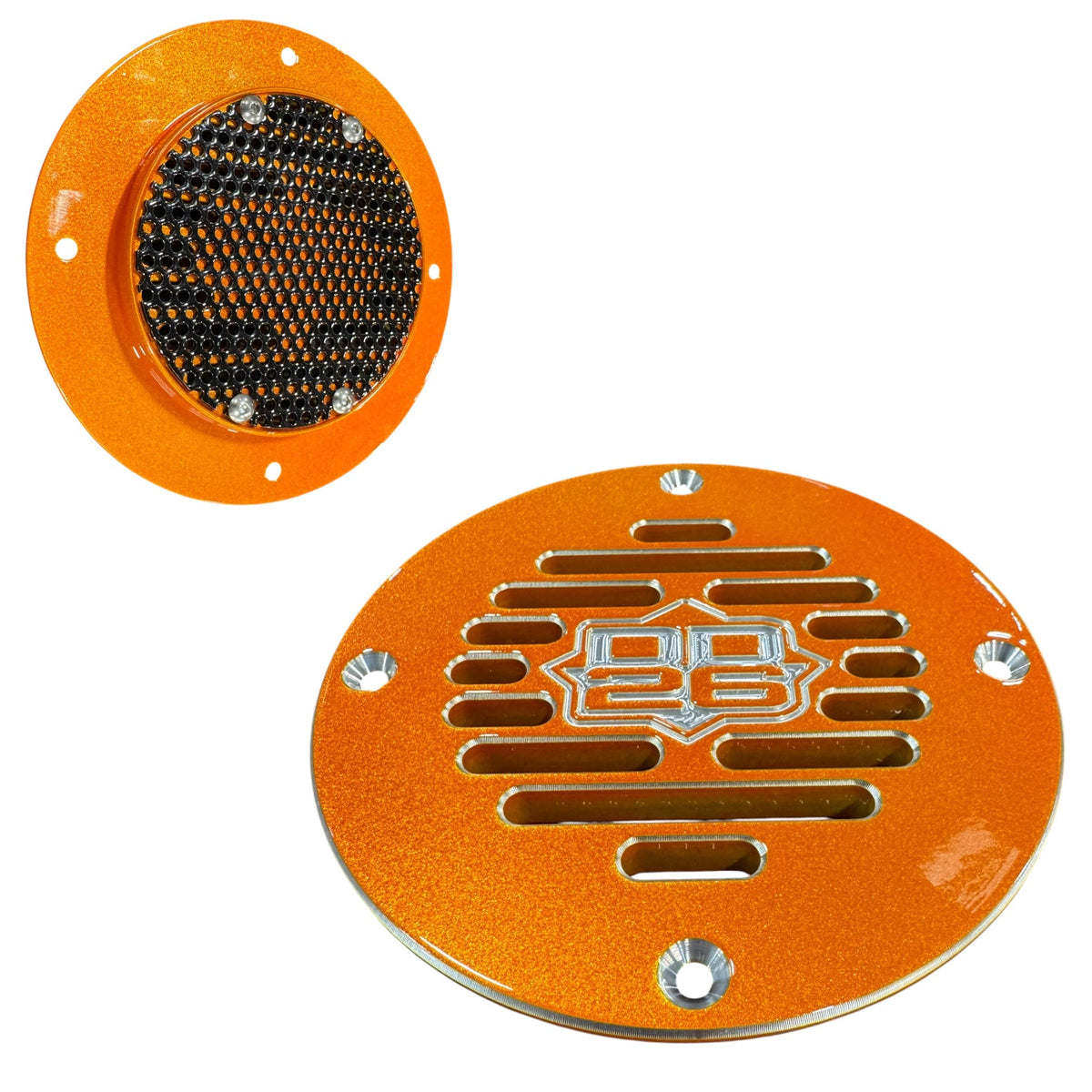 DD26 Fishing Billet Aluminum Drain Plate with Screen 4" Round for Boats