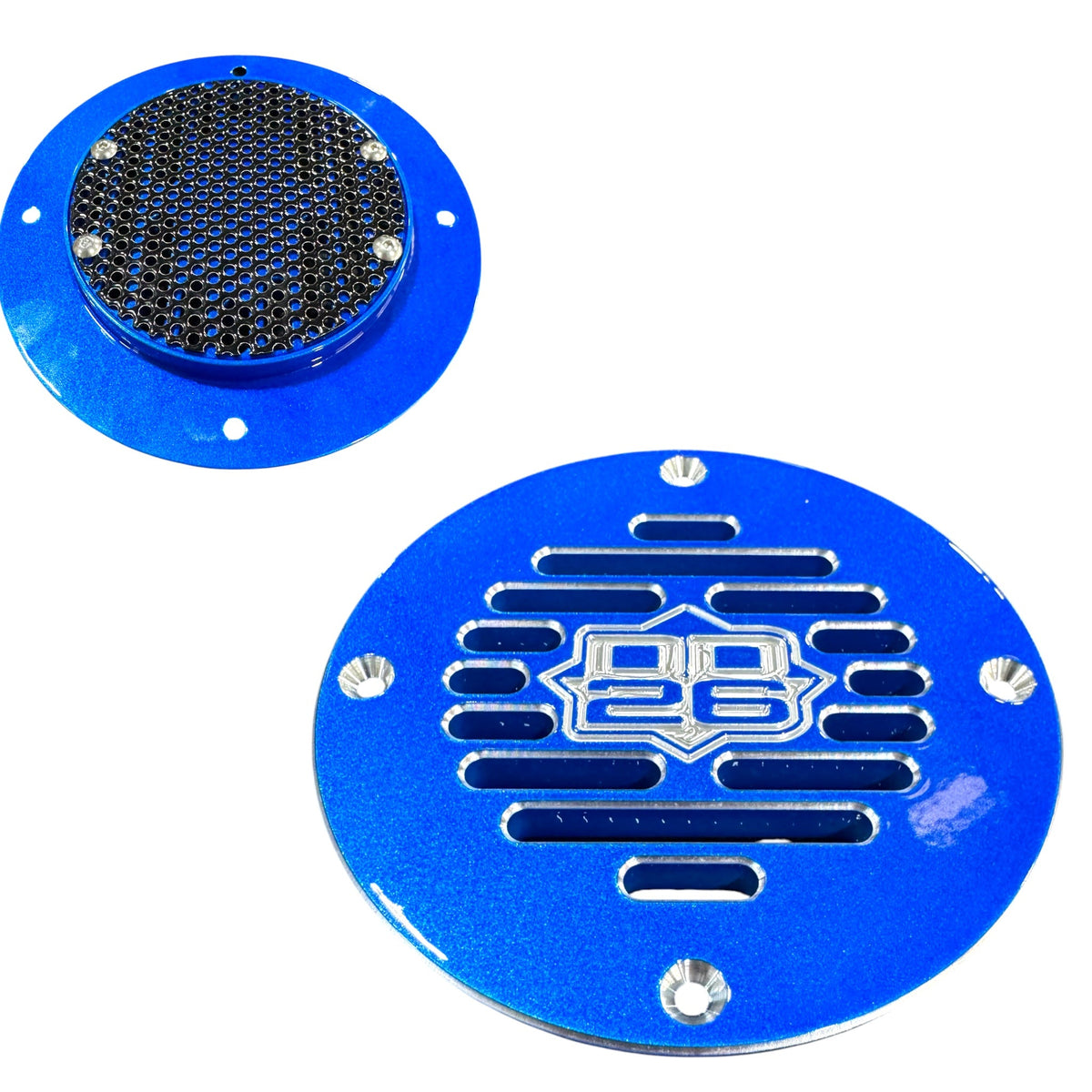 DD26 Fishing Billet Aluminum Drain Plate with Screen 4" Round for Boats