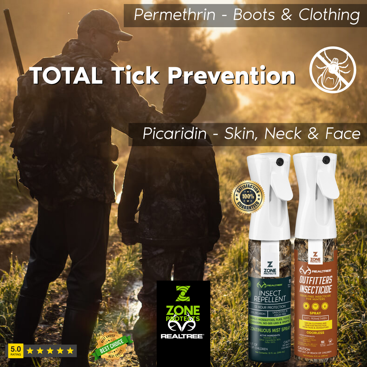 Zone Protects Realtree Complete Insect Control; Repellent Plus Insecticide