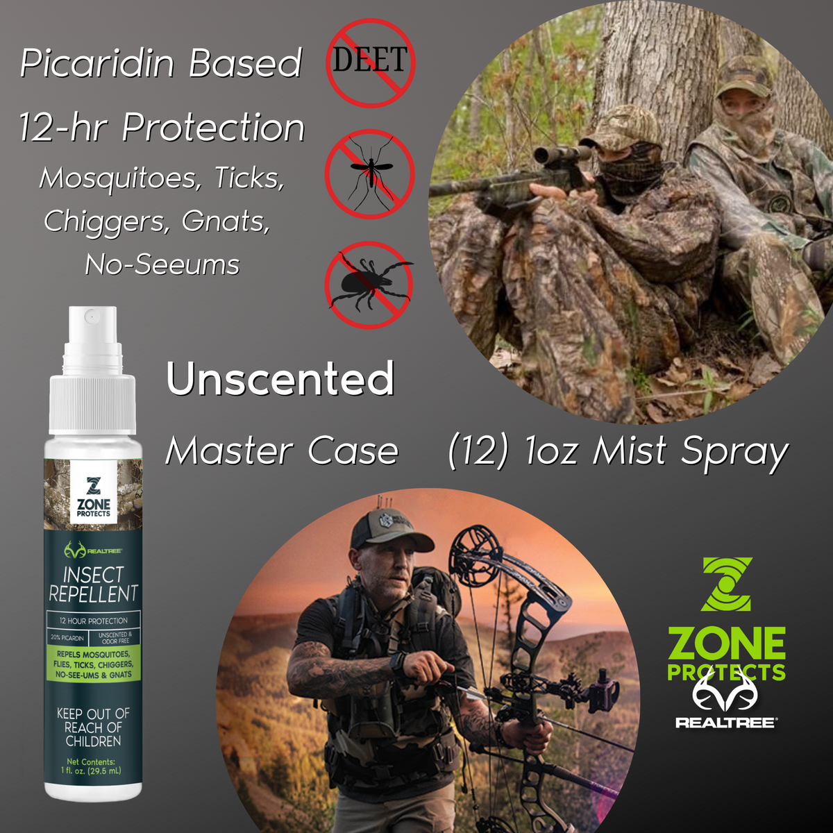 Zone Protects Realtree Unscented 1oz Master Case of 12