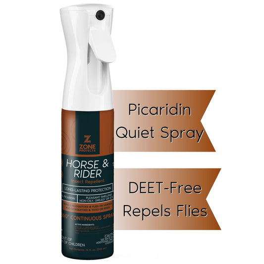 Zone Protects Horse & Rider Fly & Insect Repellent Continuous Spray