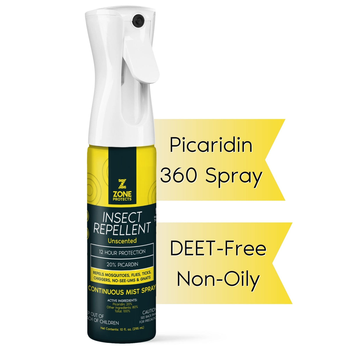 Zone Protects Insect Repellent, Picaridin Unscented, 10oz Mistosol
