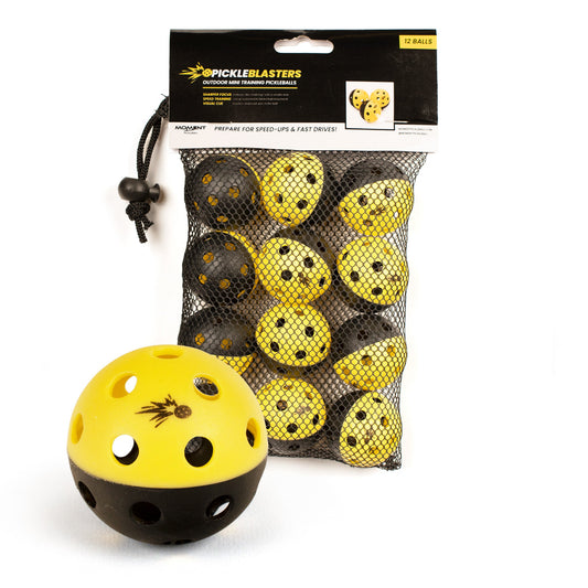 Moment Pickleball Pickleblasters 2-Color Mini Plastic Indoor/Outdoor Practice Balls for Pickleball Training