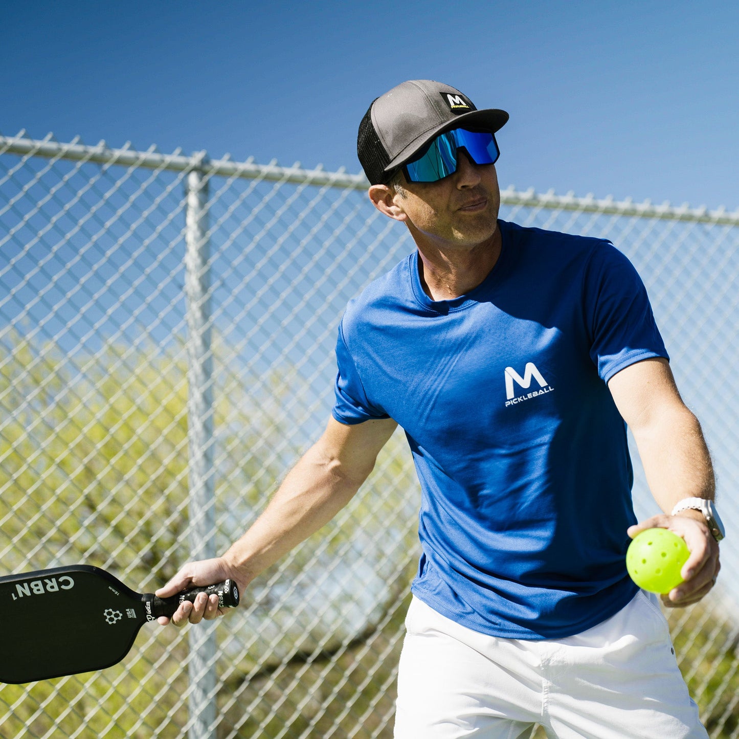 Moment Pickleball Pro-Guard Glasses Set with Blue Mirrored Lens