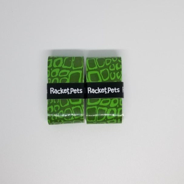 Racket Pets Overgrip Tape for Tennis Racket - Green Alligator (pack of 2)