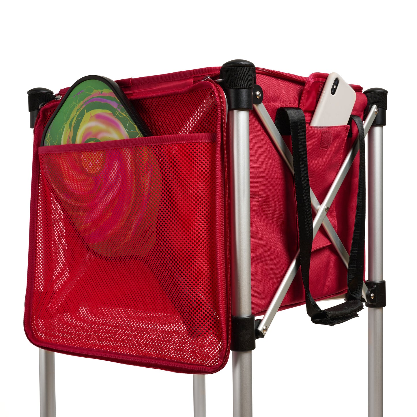 Racket Pets Ball Tote - Red Replacement Bag for Tennis and Pickleball Pro Teaching Cart