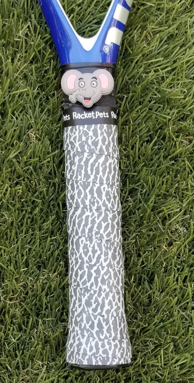 Racket Pets Overgrip Tape for Tennis Racket - Gray Elephant (pack of 2)