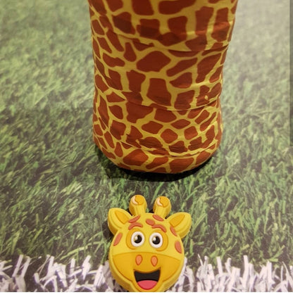 Racket Pets Overgrip Tape for Tennis Racket - Orange Giraffe (pack of 2)