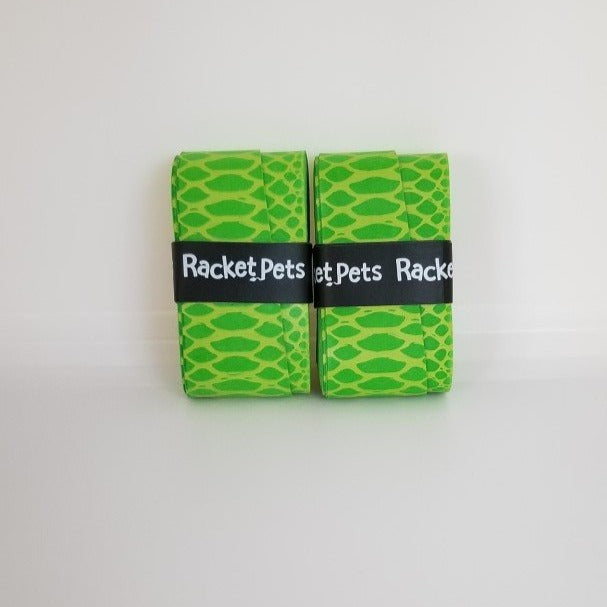 Racket Pets Overgrip Tape for Tennis Racket - Green Snake (pack of 2)