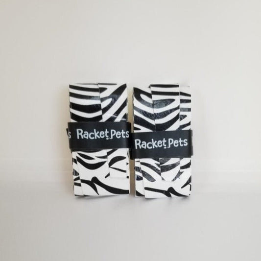 Racket Pets Overgrip Tape for Tennis Racket - Black/White Zebra (pack of 2)