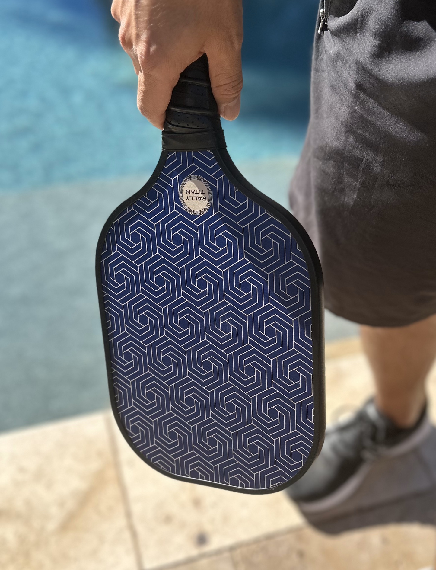 Rally Titan Pickleball Blue Hex | 10MM | T300 Textured Carbon Fiber Surface