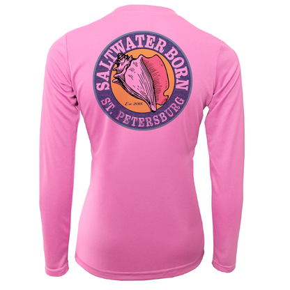 Saltwater Born St. Petersburg, Florida Girl Women's Long Sleeve UPF 50+ Dry-Fit Shirt