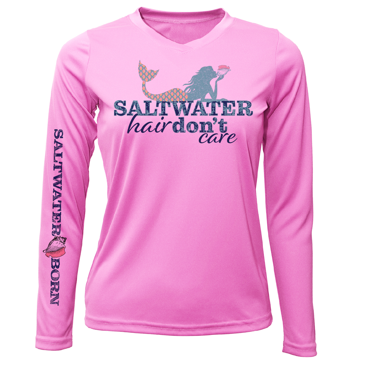 Saltwater Born St. Pete Beach, FL "Saltwater Hair Don't Care" Long Sleeve UPF 50+ Dry-Fit Shirt