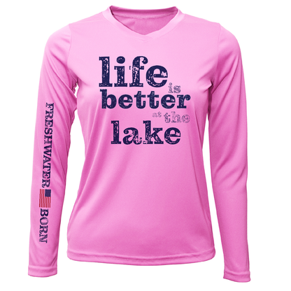 Saltwater Born Florida "Life is Better at the Lake" Women's Long Sleeve UPF 50+ Dry-Fit Shirt
