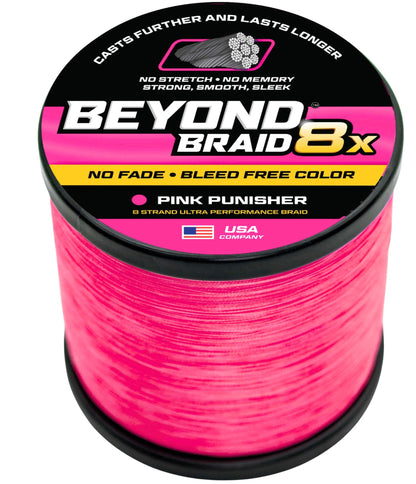 Beyond Braid Pink Punisher 8X No Fade - Ultra Performance 8 Strand