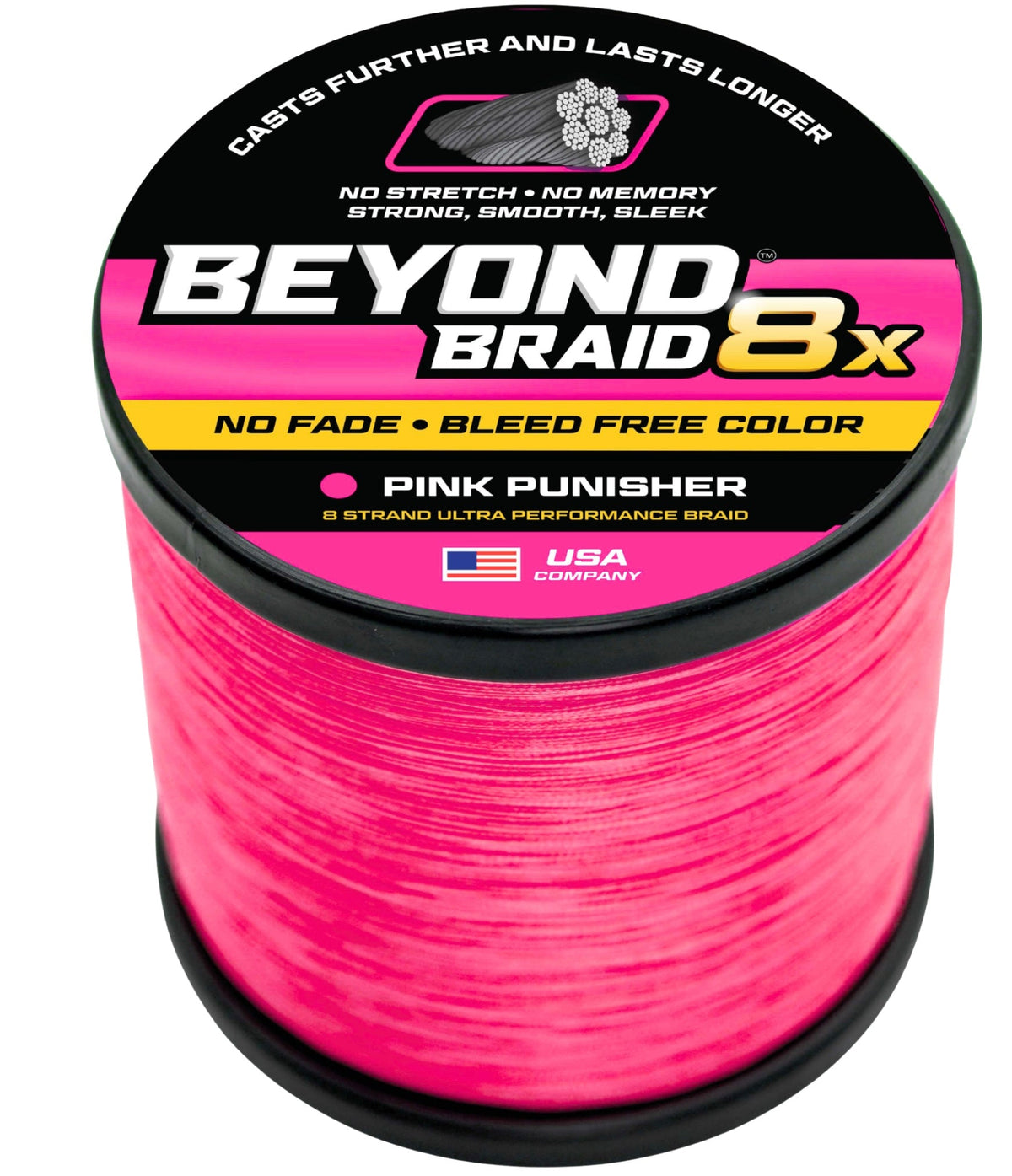 Beyond Braid Pink Punisher 8X No Fade - Ultra Performance 8 Strand