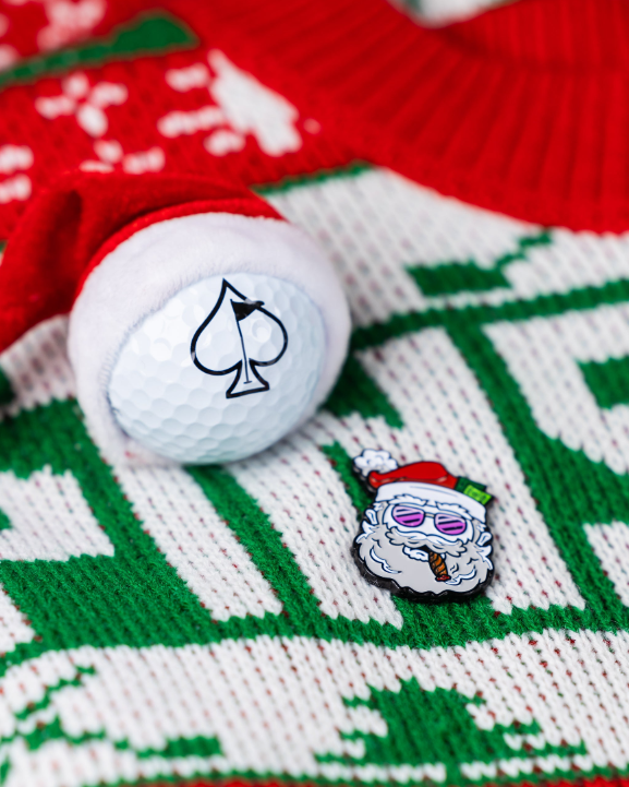 Pins and Aces Santa the Degenerate Ball Marker