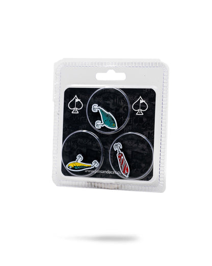 Pins and Aces Fishing Lures Ball Markers - 3 Pack